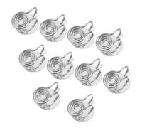 COHEALI 10pcs Clip-on Earring Converters for Non-Pierced Ears with Silver Copper Material, Round Flat Shape, Secure Fit and Comfortable Wear for Daily Activities