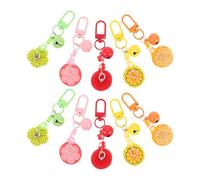 COHEALI 10pcs Fruit Phone Charm Keychain Set with Bell, Cute Kawaii 3d Fruit Design, Skin-friendly Plastic and Resin Material, Versatile Usage for Bags and Phones, for Parties and Casual
