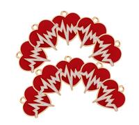 COHEALI 10Pcs Heartbeat Electrocardiogram Charms Zinc Alloy Link Connectors for Jewelry Making Versatile Accessory for Bracelets Necklaces and Crafting