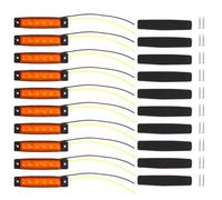 COHEALI 10pcs LED Side Light 6 LED Plastic Yellow for Trailer Trucks