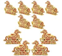 COHEALI 10pcs Lucky Horse Pendant Charms UV Coating and Pre-drilled Holes for DIY Jewelry Making, 2026 Year the Horse Decoration, Traditional Chinese Feng Shui Animal Charms