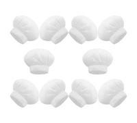 COHEALI 10pcs Mini Doll Chef Hats White Foam Flocking Tiny Hats for Dolls Cute Miniature Cooking Cap Dress and Party Settings Accessories