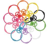 COHEALI 10pcs Rotatable Zinc Alloy Metal Key Chain Clips with Assorted Colours, Sturdy Keyrings Bulk for Bags and Decorations, to Prevent Keys from Being Lost Random Color
