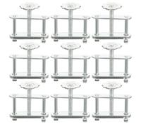 COHEALI 10pcs Screw Water Stopper Adjustable Lab Tubing Clip with Dual Bracket for Flow Control in Teaching Experiments