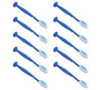 COHEALI 10pcs Short Manual Toothbrushes with Soft Bristles for Detention Centers and Mental Hospitals, Made from Safe Pp and Nylon Materials with Standup Handle for Comfortable to Hold