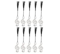 COHEALI 10pcs Silver Music Note Bookmarks with Tassels, Metal Decorative Bookmarks for Students, Graduation and Reading Accessories for Office and School Use