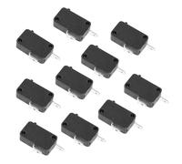 COHEALI 10pcs Spdt 2 Pin Replacement Limit Switch for Washing Machine and Microwave Oven, Lightweight Compact Abs Material Normally Closed Micro Button Switch