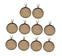 COHEALI 10pcs Vintage Pendant Diy Bezel Tray Pendant Tray Round for Jewelry Making Plating Diy Crafts Jewelry Making Use Ancient Material Function Scenario