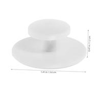 COHEALI 10pcs White Round Self Adhesive Cabinet Door Knobs Kitchen Drawer Mini Handle Helper for Wardrobe Glass Safety Doors Easy Installation Design