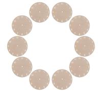 COHEALI 10pcs Wooden Clock Faces Round DIY Blank Dial Painting Replacement Kit Khaki Unfinished Wood for Creative Clock Decoration Enthusiasts and Office Projects