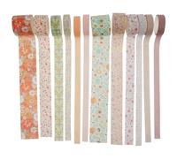 COHEALI 12 Rolls Washi Masking Tape Floral Paper Tape Easy to Paste Easy to Cut Bright Colours Printing for DIY Craft Scrapbooking