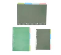 COHEALI 12 Sets Colored PP Insertable Tab Index Dividers with Tear-Resistant Archives Binder Inserts for Organizing and Filing Reusable Environmental for Office and School Use