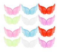 COHEALI 12pcs Angel Wing Patches Decorative Props Plastic Wings Luminous Easy to Use Unique Design with Delicate Texture for Christmas Tree Decor Party Decor Random Color