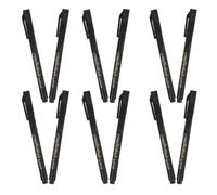 COHEALI 12pcs Calligraphy Brush Pen Set, Large Medium Small Tips | Nylon Soft Tip, Black Plastic Body, Smooth Writing and Quick Rebound, for Hand Lettering Signatures