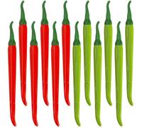 COHEALI 12pcs Chili Shaped Gel Ink Pens for Students, Cute and Creative Writing Pens Made of Abs Material, for Marking Important Things and Students Prize Gifts