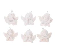 COHEALI 12pcs Miniature Angel Figurine Charms Metallic Wing DIY Jewelry Making Accessories for Crafting, Retro Style Decorations for Phone Cases and Keychains, Suitable for Handmade
