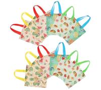 COHEALI 12pcs Non-woven Fabric Tote Shopping Bags with Fruit Print Lightweight Reusable Grocery Bags for Market Portable Multi-purpose Carrier with Comfortable Handles Eco-friendly