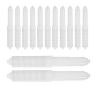 COHEALI 12pcs Replacement Toilet Roll Spindle Spring Loaded Roller, White Plastic Material, Smooth Rotation and Spacesaving Embedded Installation, for Public Restrooms and Hotel Rooms