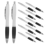 COHEALI 12pcs Retractable Ballpoint Pens, Black Ink, 1.0mm Medium Point, Plastic, White, Smooth Writing, for Journaling, Home, Teachers and Professionals, School Season Decor