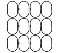COHEALI 12pcs Shower Curtain Metal Rings Replacement Shower Curtain Hooks Rings Oval Shape Black Metal Rust-resistant Strong and Sturdy Easy to Clean Classic Style for Bathroom Use