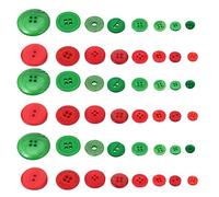 COHEALI 1320Pcs Resin Button Material Pack Assorted Red and Green Craft Buttons for Sewing Clothes Hats Shirts DIY Decoration