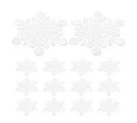 COHEALI 14pcs Snowflake Iron on Patches Embroidered Patches Decorative Sew on White Polyester Hot Melt Adhesive Seasonal Charm for DIY Clothing Bags at Home