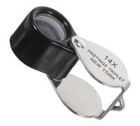 COHEALI 14x Jewelry Magnifier Glass Magnifying Lens for Jewelers Silver Foldable Impact-Resistant Stainless Steel Frame for Sewing Work and Drawing Work