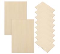 COHEALI 15pcs Unfinished Wood Planks Plain Wooden Slices Khaki Wood Material Unique Handmade Style Can Be Engraved Writing Words for Art Projects Christmas DIY Crafts