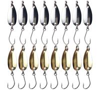 COHEALI 16pcs Fresh Water Fake Baits Artificial Sinking Hooks Metal Lifelike Versatile Fishing Lures for Rivers and Lakes