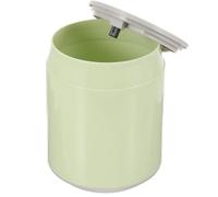 COHEALI 1pcs Mini Garbage Can Small Trash Can for Desk Plastic Reusable Not Easy to Break Or Deform Green Office Table Trash with A Lid for Living Room and Bedroom
