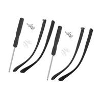COHEALI 2 Pairs Eyeglass Replacement Arms with Flat Tooth Design Scratch-Resistant Temple Tips for All Frame Types Includes Precision Screwdriver Screws Nose Pads for Easy Glasses Repair