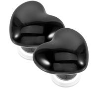 COHEALI 2 Pcs Heart Toilet Button Helper Toilet Button Tops Handles Assistant Tool Creative Design Heart Shaped Ceramic and Copper Simple to Install Practical Bathroom Home