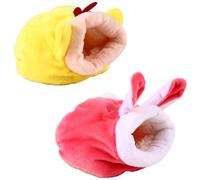 COHEALI 2 Pcs Warm Pet Bed for Small Animals Guinea Pig and Hedgehog Plush Cotton Nest Comfortable Sleep Cave Bed for Cold Weather Easy to Dry Soft Fleece House