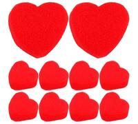 COHEALI 20 Pairs Red Heart Shaped Sponge Magic Props Soft Sponge Hearts for Close-up Stage Illusion Performances and Fun Entertainment at Weddings or Gatherings