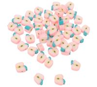 COHEALI 200pcs Apple Slice Polymer Clay Beads Lightweight Fruit Spacer Beads for Jewelry Making DIY Earrings Necklace Bracelet Accessories