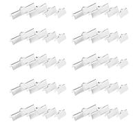 COHEALI 200Pcs DIY Leather Strap Ribbon End Crimp Clamps 10Mm/13Mm/20Mm/25Mm Metal Buckle Hardware for Bracelet Necklace Jewelry Making Cord Fasteners