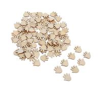 COHEALI 200pcs Unfinished Hand-Shaped Wooden Pieces for DIY Crafts with Ergonomic Hand Shape and Comfortable Grip, Natural Wood Cutouts for Photography Props and Home Decor