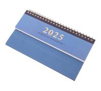 COHEALI 2025 Mini Desk Calendar for Desktop Organization and Office Use, Blue Paper Material Smooth Writing and Multifunctional Design, Beautifully Designed Horizontal Office Planner