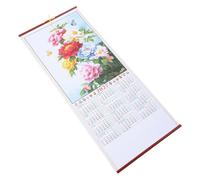 COHEALI 2027 Lunar Calendar Wall Scroll Featuring Year the Goat Zodiac, Traditional Chinese, Comprehensive Date Coverage and Versatile Festival Functionality, for Seasonal