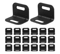 COHEALI 20Pcs Black Plastic Edge Protectors L-Shaped Corner Brackets with Holes 20Mm Thickened Carton and Pallet Packaging Guards for Industrial Strapping and Furniture Corner Protection