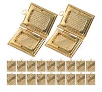 COHEALI 20pcs Copper Book Locket Pendant Charm for Necklace Charms, Miniature Rectangle Open Book Design with Antique Oxidation Patina, for DIY Jewellery Making and Handcrafted Crafts