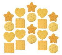 COHEALI 20pcs Fake Cookie Simulation Decor Lifelike Plastic Resin Models Bright Lustrous Colors Creative Assorted Color Design for Bakery and Kindergarten Children's Cognitive Models Random Style