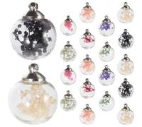 COHEALI 20pcs Glass Beads Jewelry Accessories Assorted Colour for Seeing Items Photo Prop Outdoor Use Delicate Appearance Unique Style DIY Necklace Pendant Making Random Color