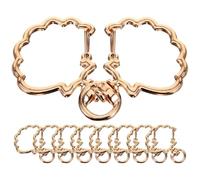 COHEALI 20pcs Gold Shell Keychain Hooks with Spring Clasp for Easy Connection, Alloy Multipurpose Key Ring Clips for Jewelry Making and Accessories Organiser Kit