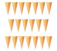 COHEALI 20pcs Ice Cream Cone Shaped Floral Bouquet Wrapping Paper Sheets in Khaki, Easy Shaping and Enhanced Stability Flower Bouquet Wraps for Events and Gift Presentations