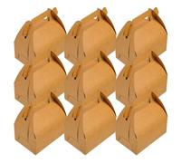 COHEALI 20pcs Kraft Paper Food Boxes Stackable Portable Brown