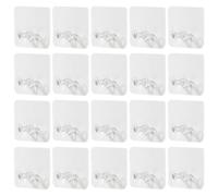 COHEALI 20pcs Multi-Functional Wall Mounted Power Plug Hooks with Strong Adhesive, Plastic Material, No Perforation Installation for Cable Management and Organising Power Cords at Home