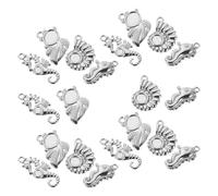 COHEALI 20pcs Ocean Theme Metal Charms Conch Seahorse Fish Pendants for DIY Jewelry Making Beach Bracelets Earrings Necklace Craft Accessories