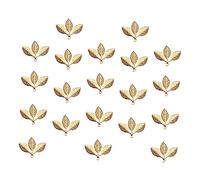 COHEALI 20pcs Pure Copper Leaf Pendant Diy Slices Leaves Hanging Adornments for Crafting Gold Decor Artificial for Handmade Accessories