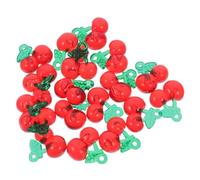 COHEALI 20pcs Red Resin Cherry Charms for Jewelry Making and DIY Keychains with Hanging Decorative Mini Fruit Pendants for Phone Charms and Craft Projects
